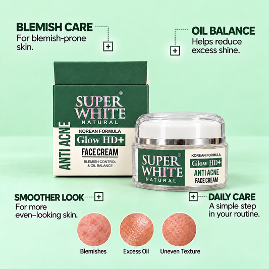 Super White Natural Anti Acne Face Cream – Blemish Care