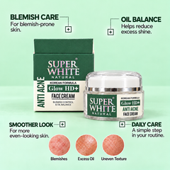 Super White Natural Anti Acne Face Cream – Blemish Care