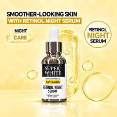 Super White Natural Retinol Serum – Fine Lines & Skin Texture Care