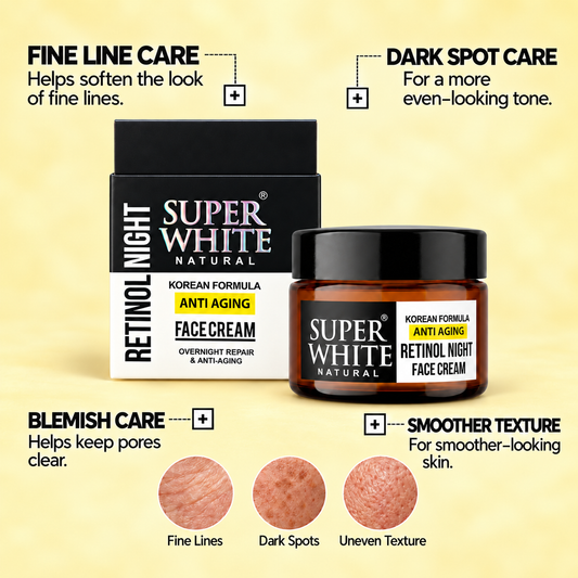 Super White Natural Retinol Night Face Cream – Fine Line Care