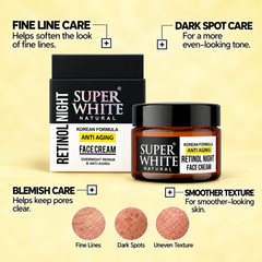 Super White Natural Retinol Night Face Cream – Fine Line Care